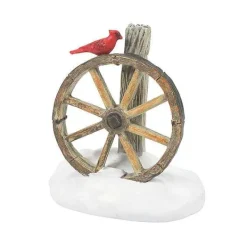 Department 56 Village Accessories<Cardinal Christmas Wagon Wheel