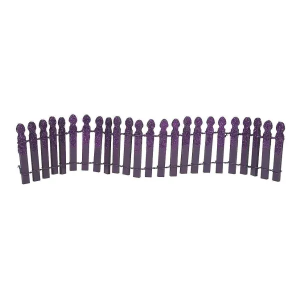 Department 56 Village Halloween Accessories<Ghoulish Purple Glitter Fence