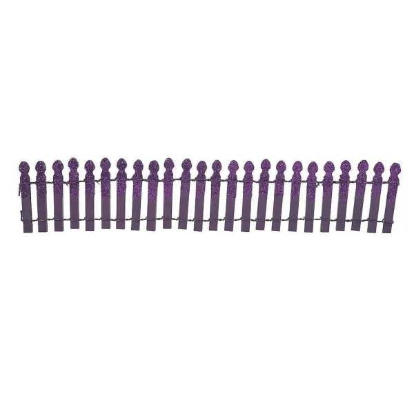 Department 56 Village Halloween Accessories<Ghoulish Purple Glitter Fence