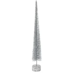 Department 56 Christmas Basics<Tall Silver Glitter Spike Tree