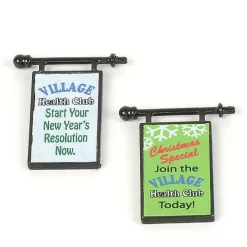 Department 56 Replacement Parts<Village Health Club Sign- 2 Sided